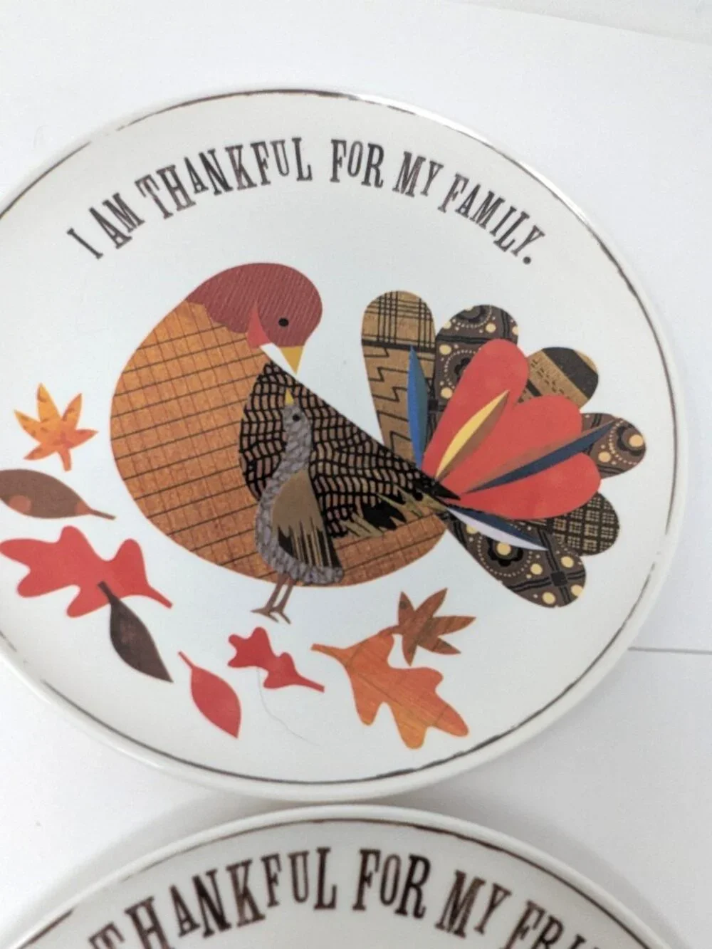Pottery Barn Kids Thanksgiving Melamine Plates 